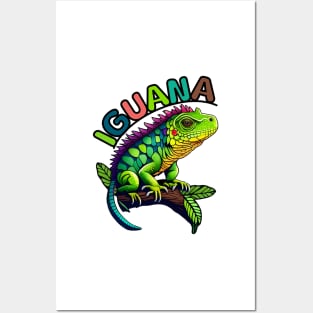 Animal Alphabet - I for Iguana Posters and Art